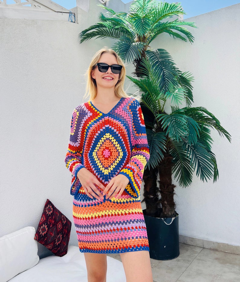 Crochet Women Tunic Dress