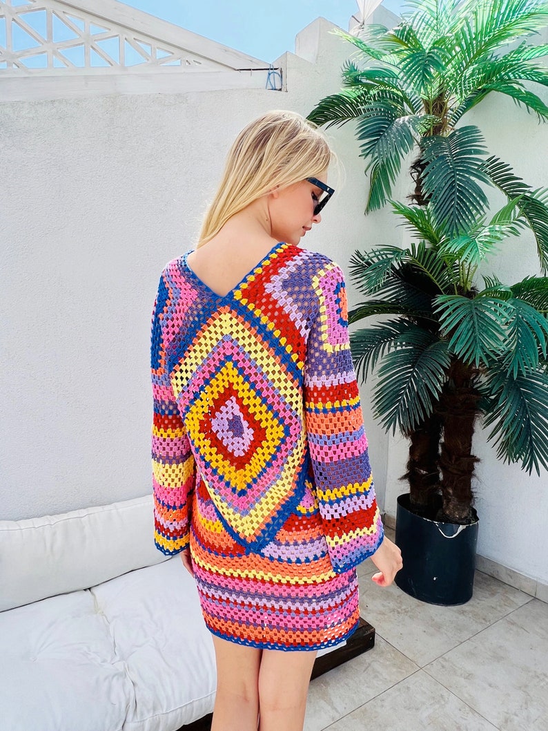 Crochet Women Tunic Dress