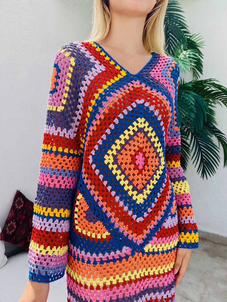 Crochet Women Tunic Dress