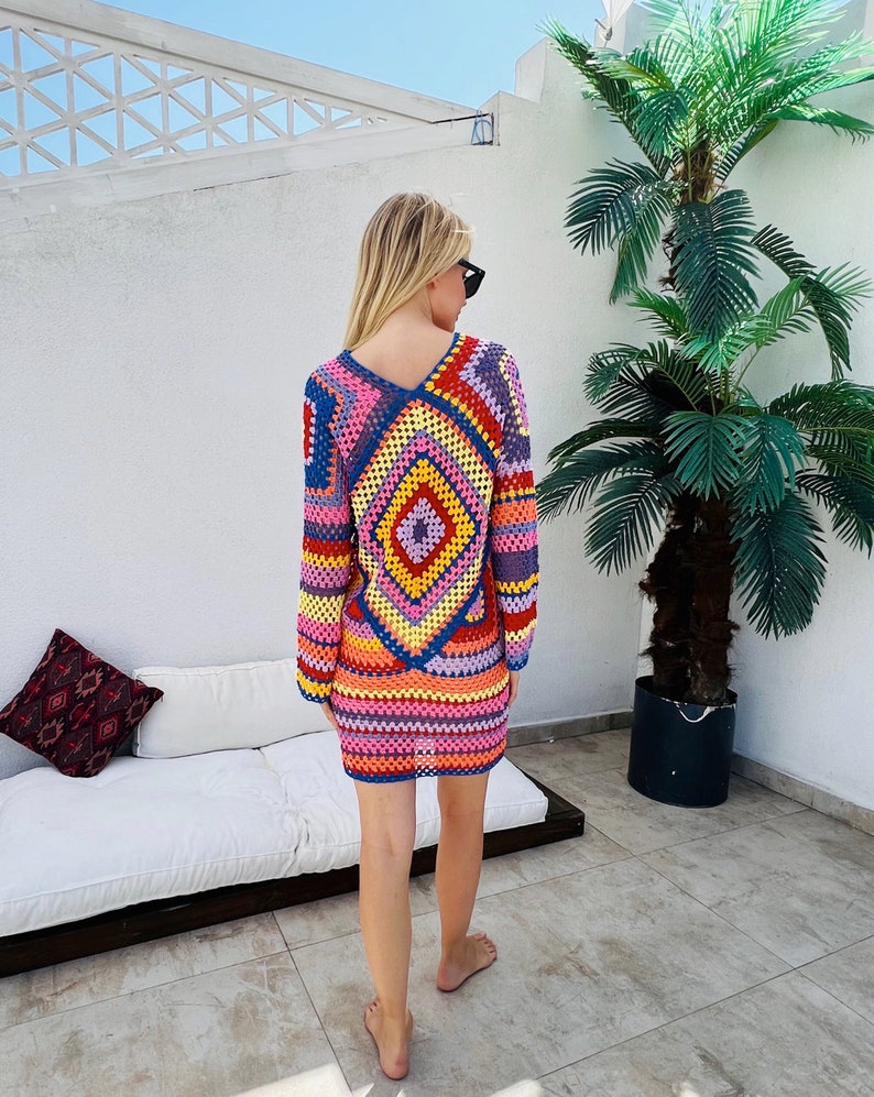 Crochet Women Tunic Dress