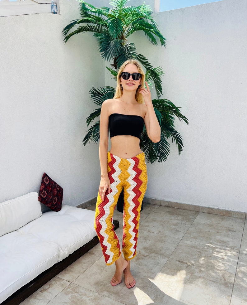 Retro Crochet Trousers