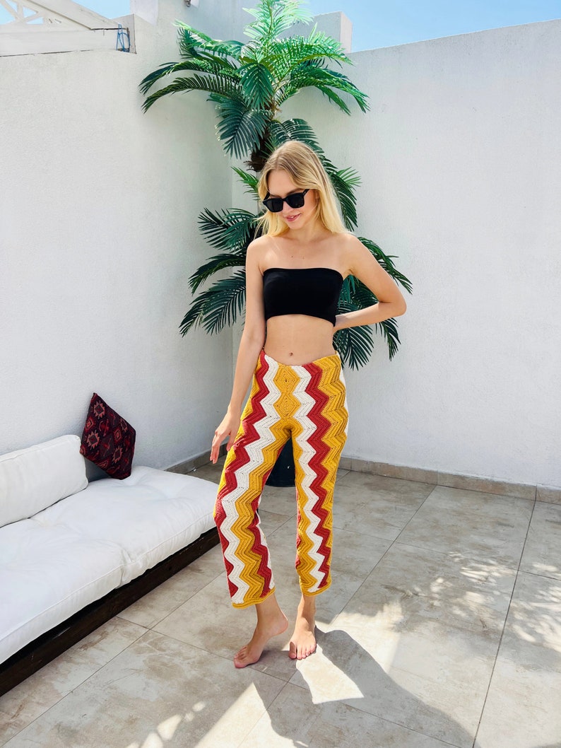 Retro Crochet Trousers