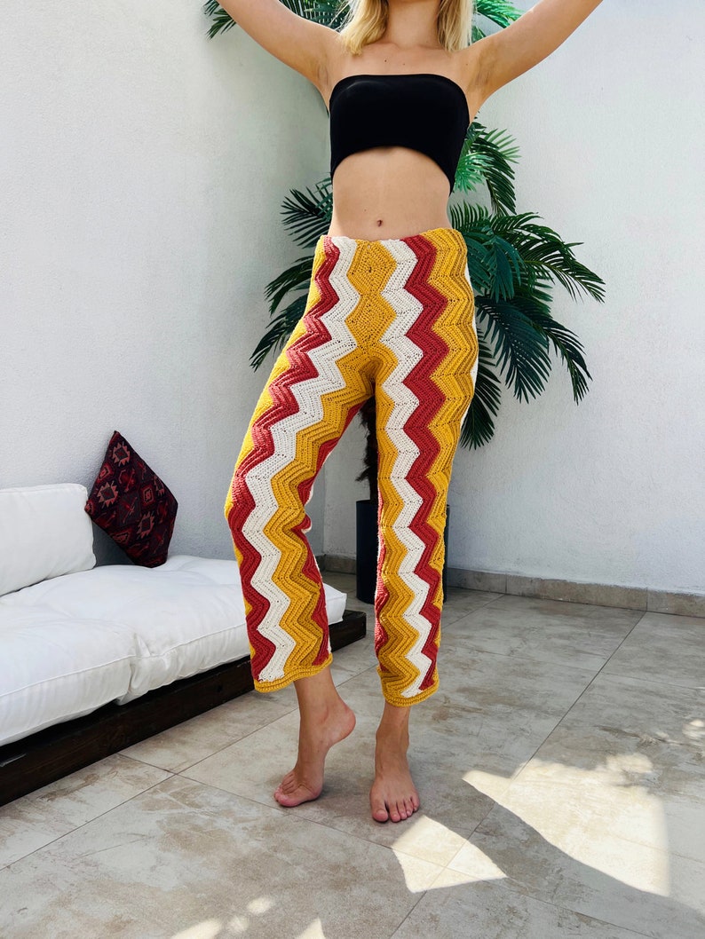 Retro Crochet Trousers