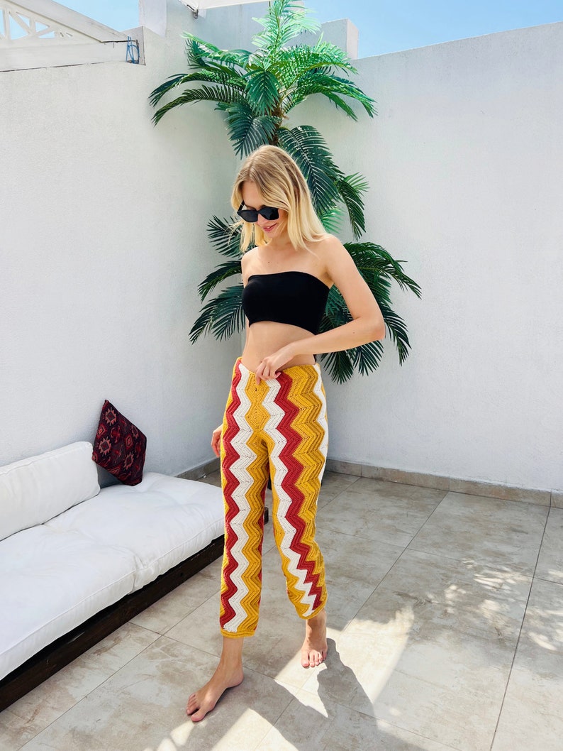 Retro Crochet Trousers