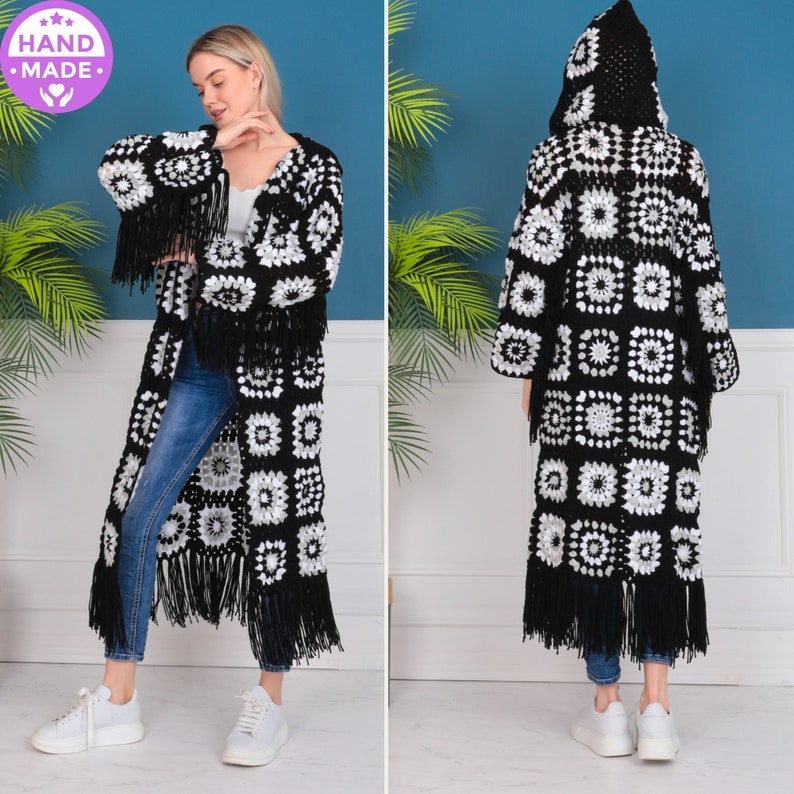 Handmade Granny Square Coat