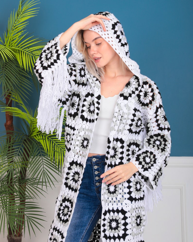 Handmade Granny Square Coat