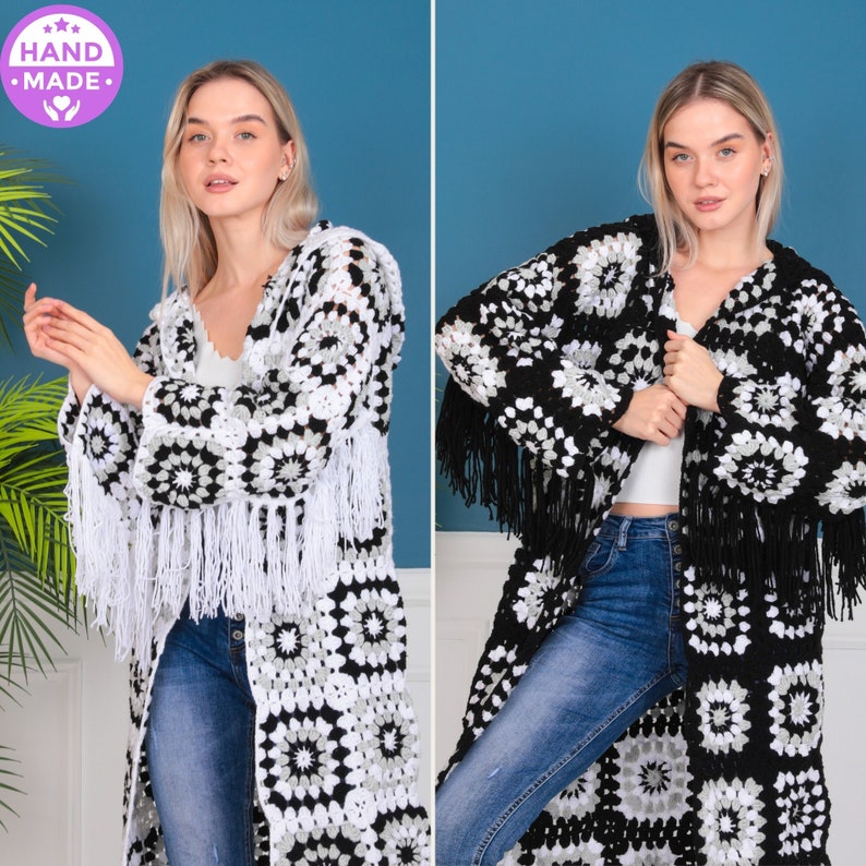 Handmade Granny Square Coat