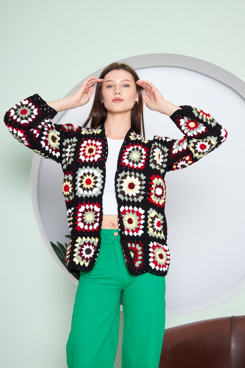 Handmade Winter Crochet Cardigan Sweater for Women