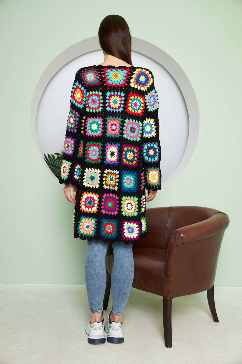 Granny Square Jacket Cardigan Women