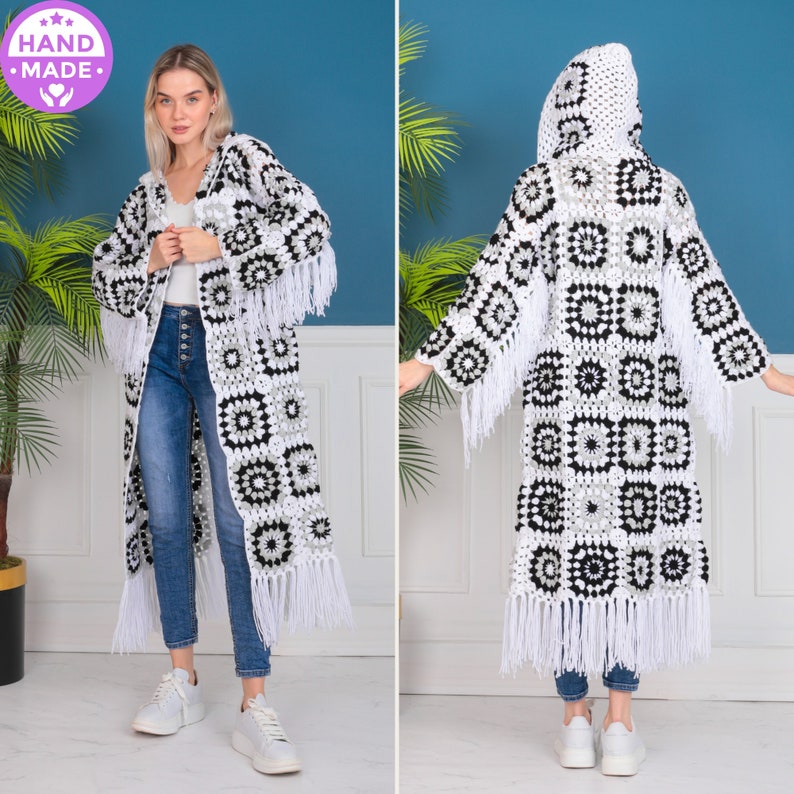 Handmade Granny Square Coat