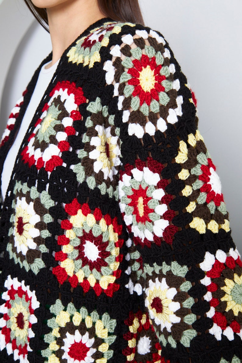 Handmade Winter Crochet Cardigan Sweater for Women