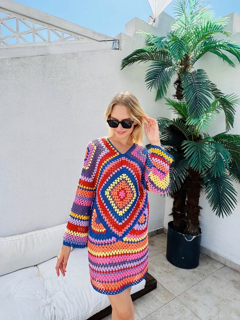 Crochet Women Tunic Dress