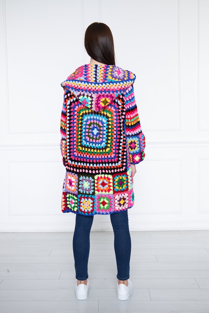 Crochet Granny Square Jacket