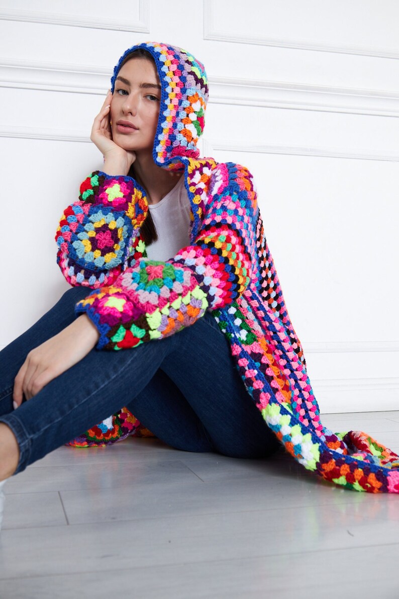 Crochet Granny Square Jacket