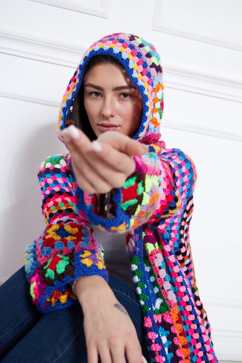 Crochet Granny Square Jacket