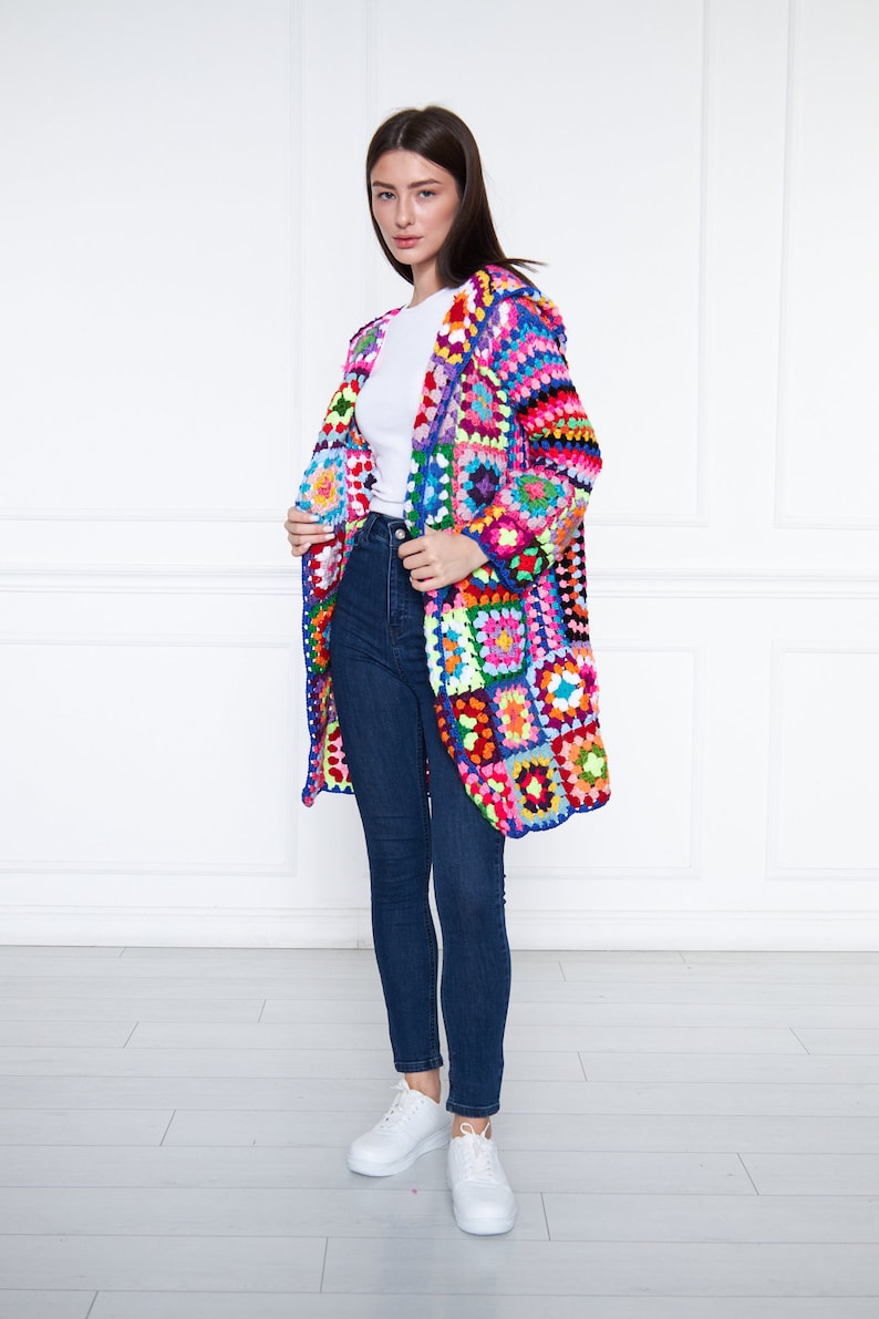 Crochet Granny Square Jacket