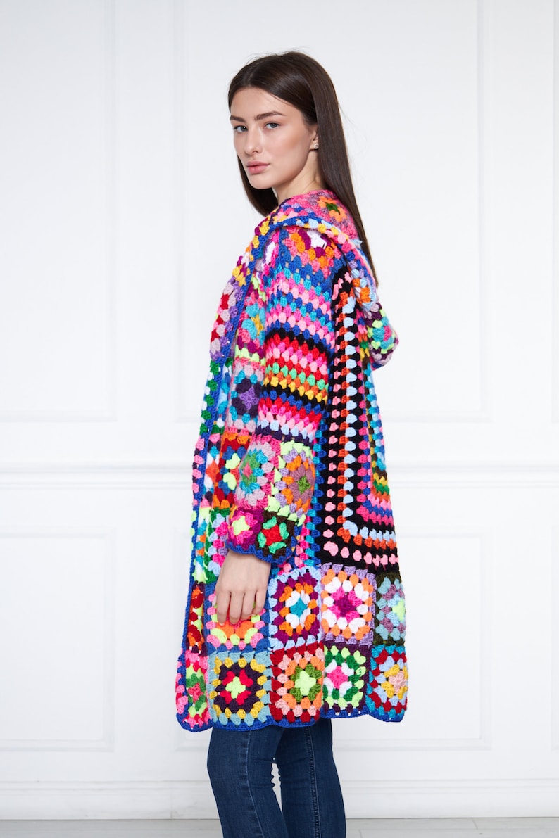 Crochet Granny Square Jacket