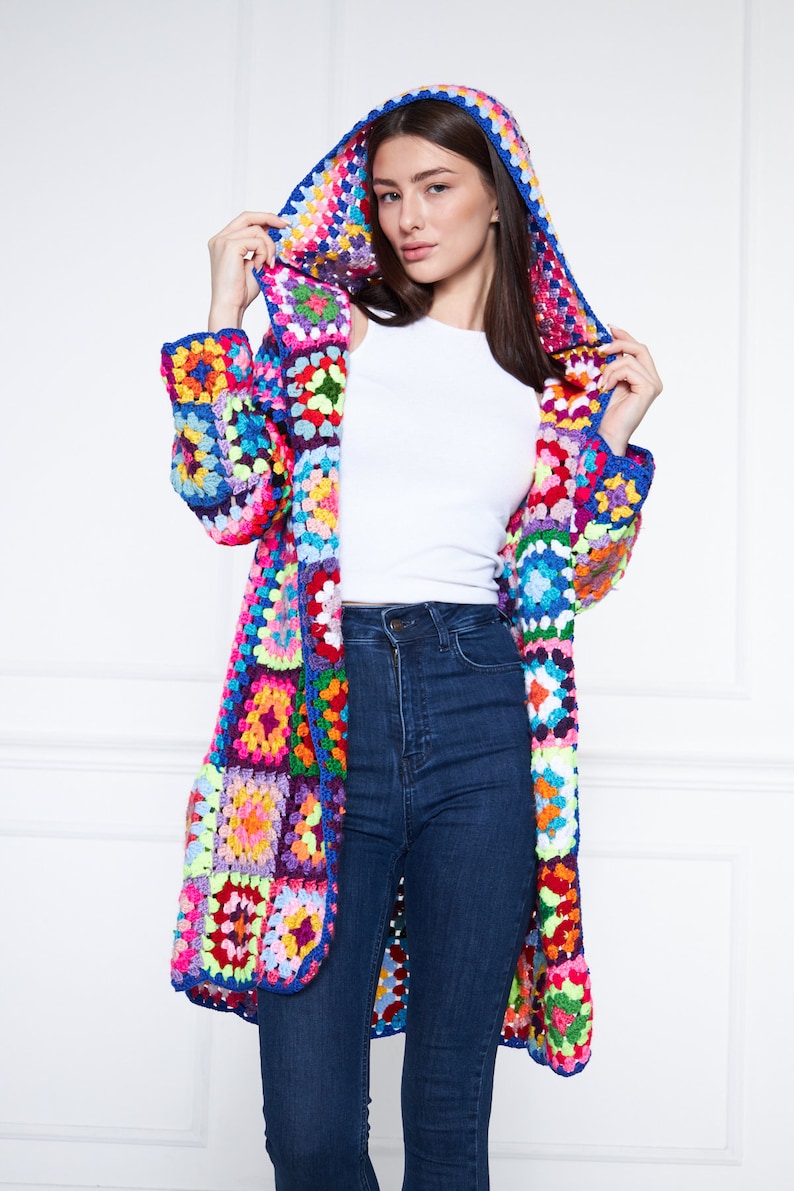 Crochet Granny Square Jacket