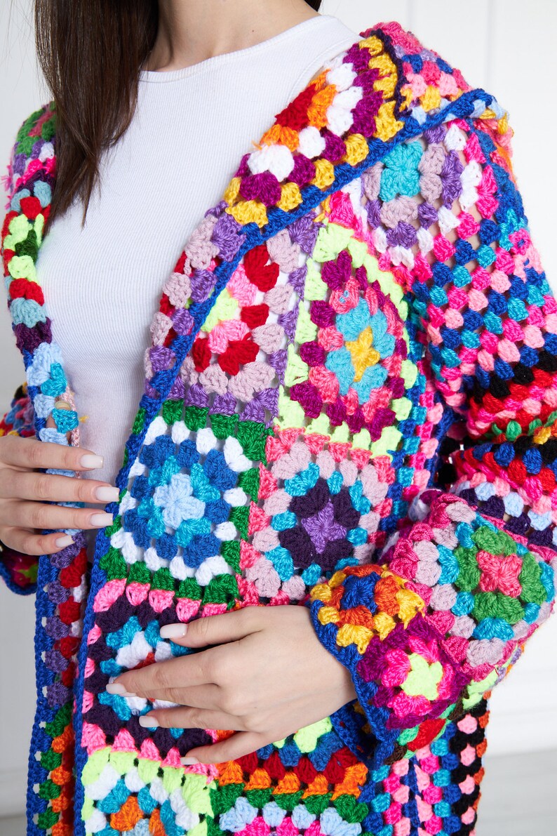 Crochet Granny Square Jacket