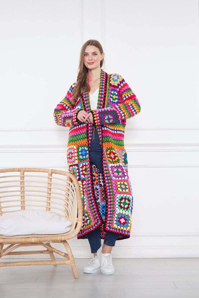 Coat for Women, Women Knit Coat, Handmade Coat