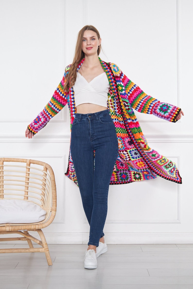 Coat for Women, Women Knit Coat, Handmade Coat