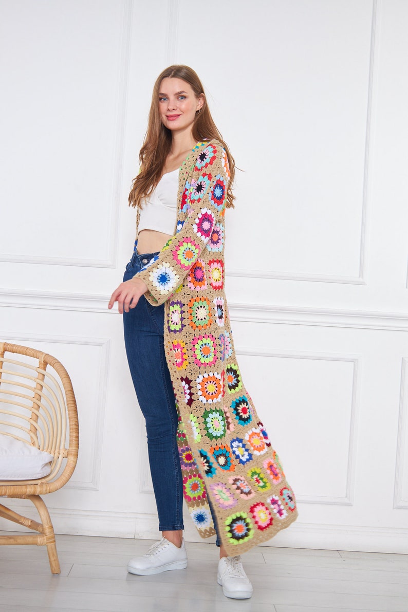 Long Oversized Crochet Jacket