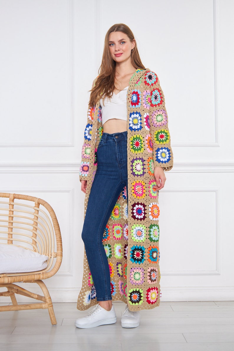 Long Oversized Crochet Jacket