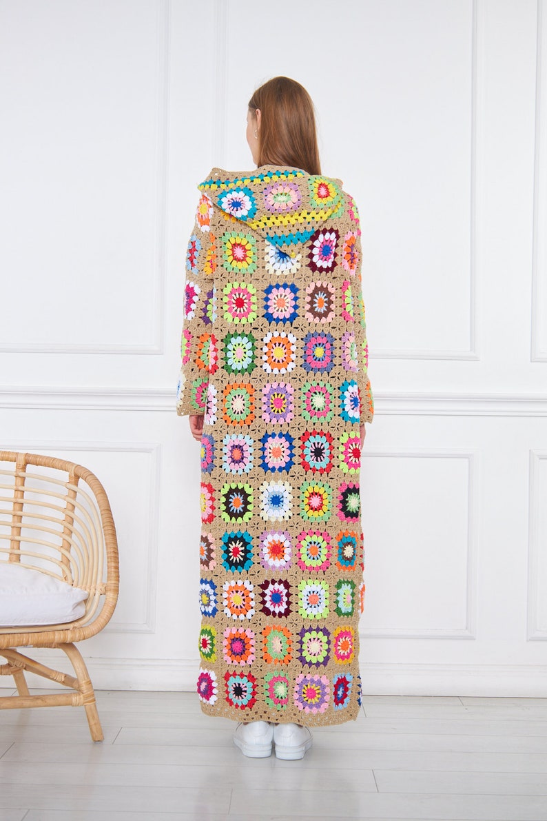 Long Oversized Crochet Jacket