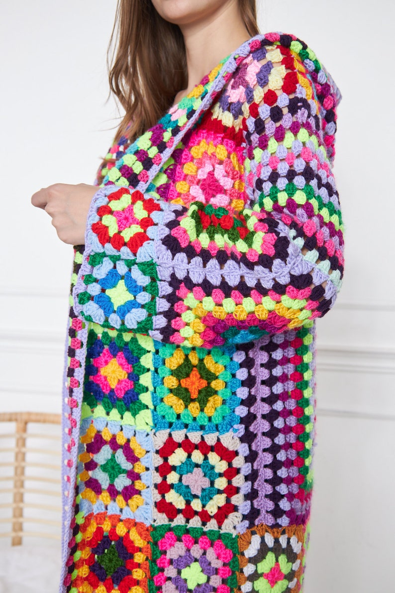 Lilac Granny Square Jacket