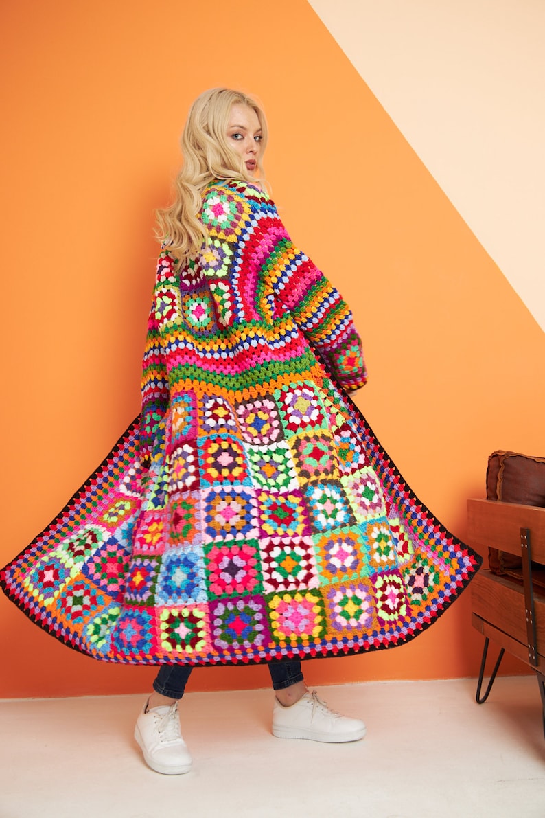 Coat for Women, Women Knit Coat, Handmade Coat