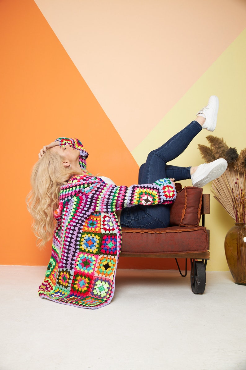 Lilac Granny Square Jacket