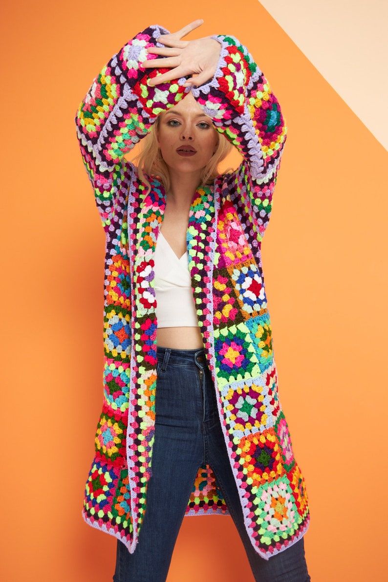 Lilac Granny Square Jacket