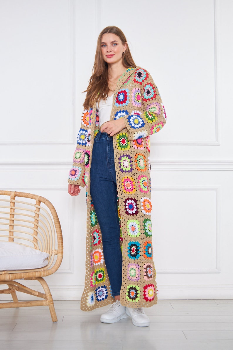 Long Oversized Crochet Jacket