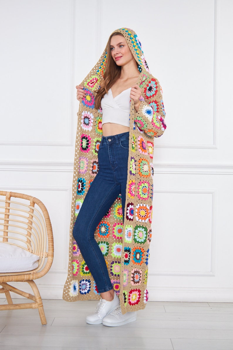 Long Oversized Crochet Jacket