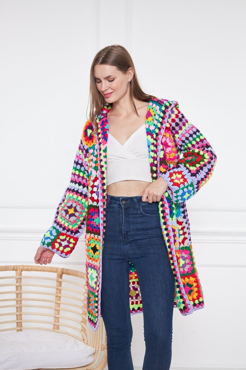 Lilac Granny Square Jacket