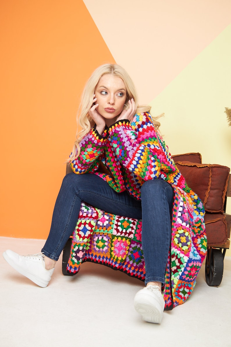 Coat for Women, Women Knit Coat, Handmade Coat