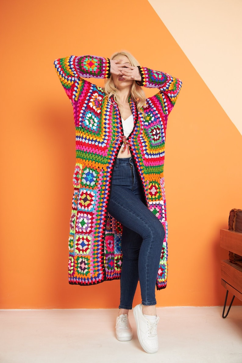 Coat for Women, Women Knit Coat, Handmade Coat