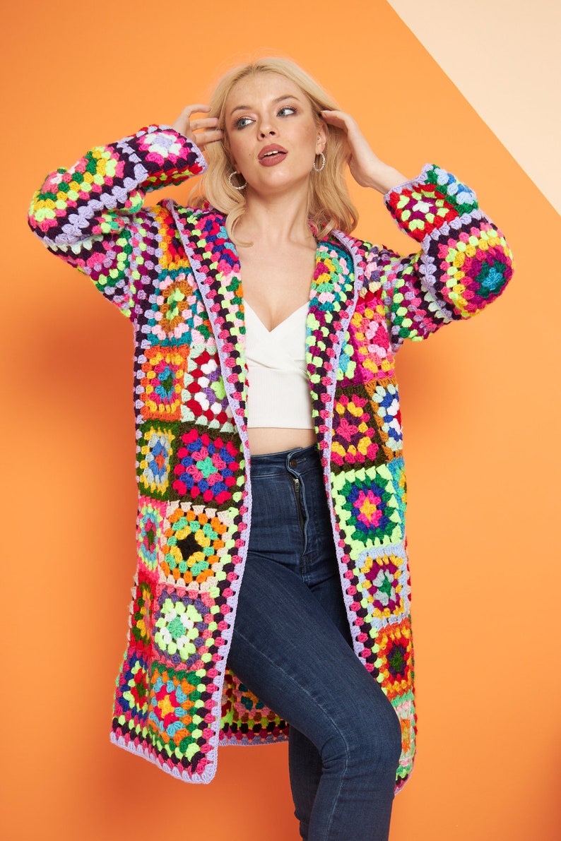 Lilac Granny Square Jacket