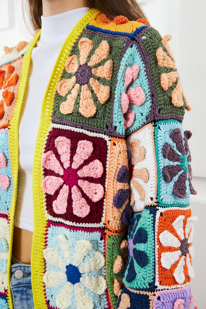 Custom Design Crochet knit Long Jacket