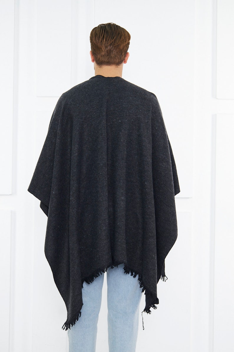 Men's festival clothing Men's Wool ponch
