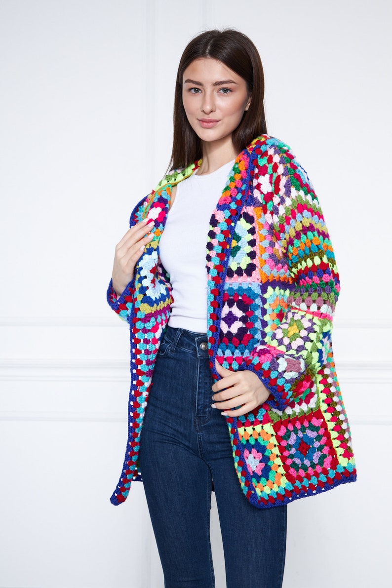 Handmade Granny Square Cardigan Jacket