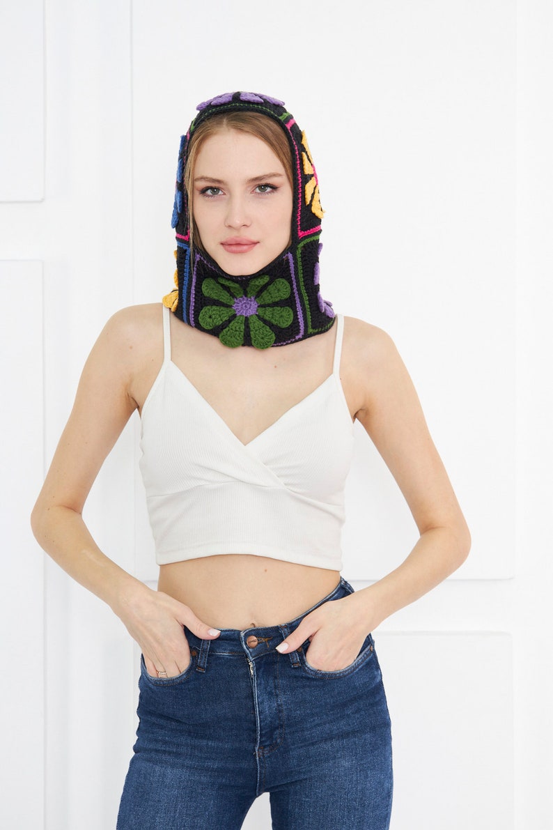 Granny Square Knit Balaclava