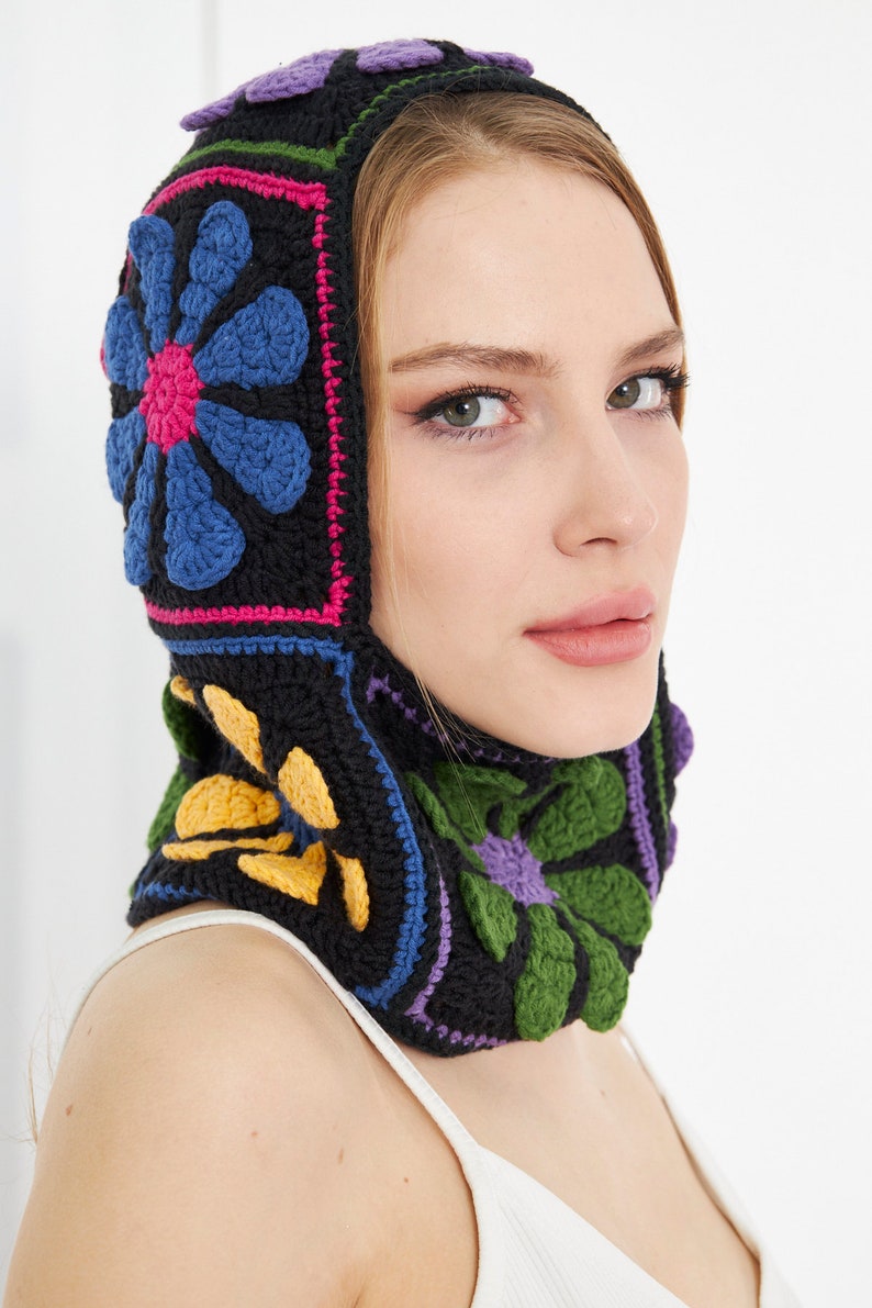 Granny Square Knit Balaclava