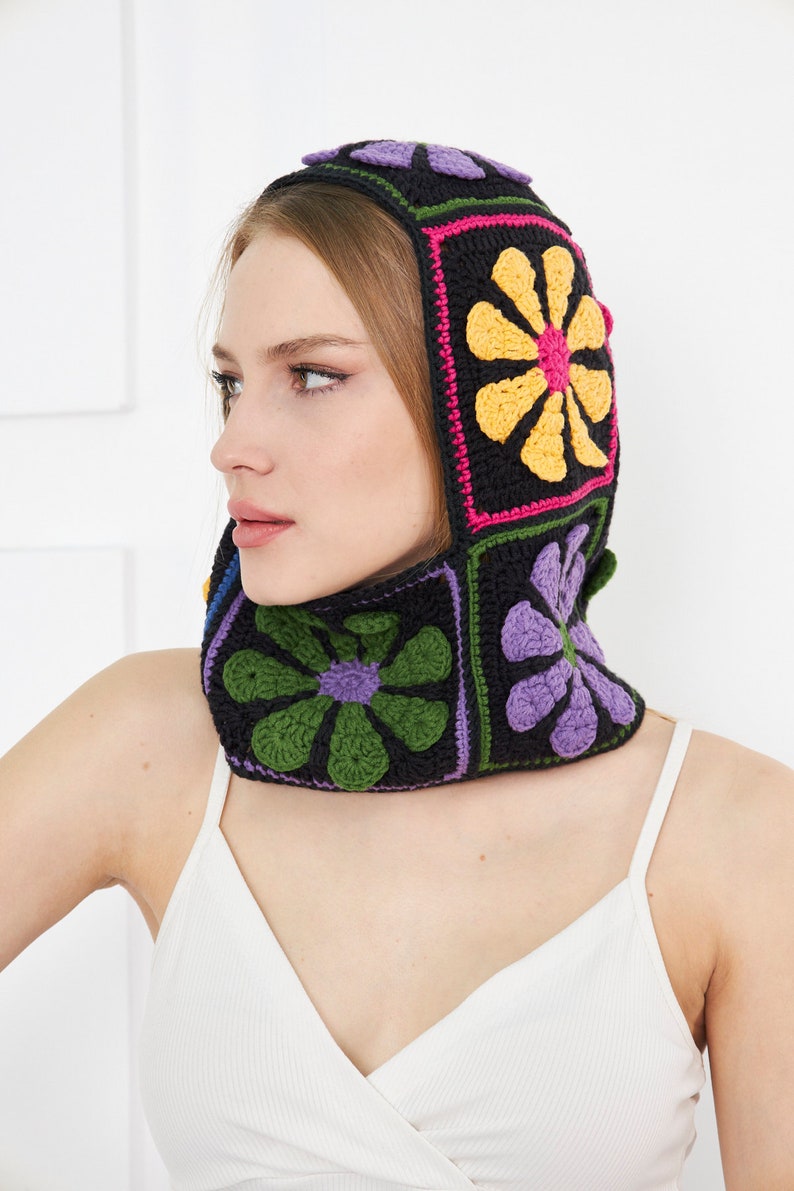 Granny Square Knit Balaclava