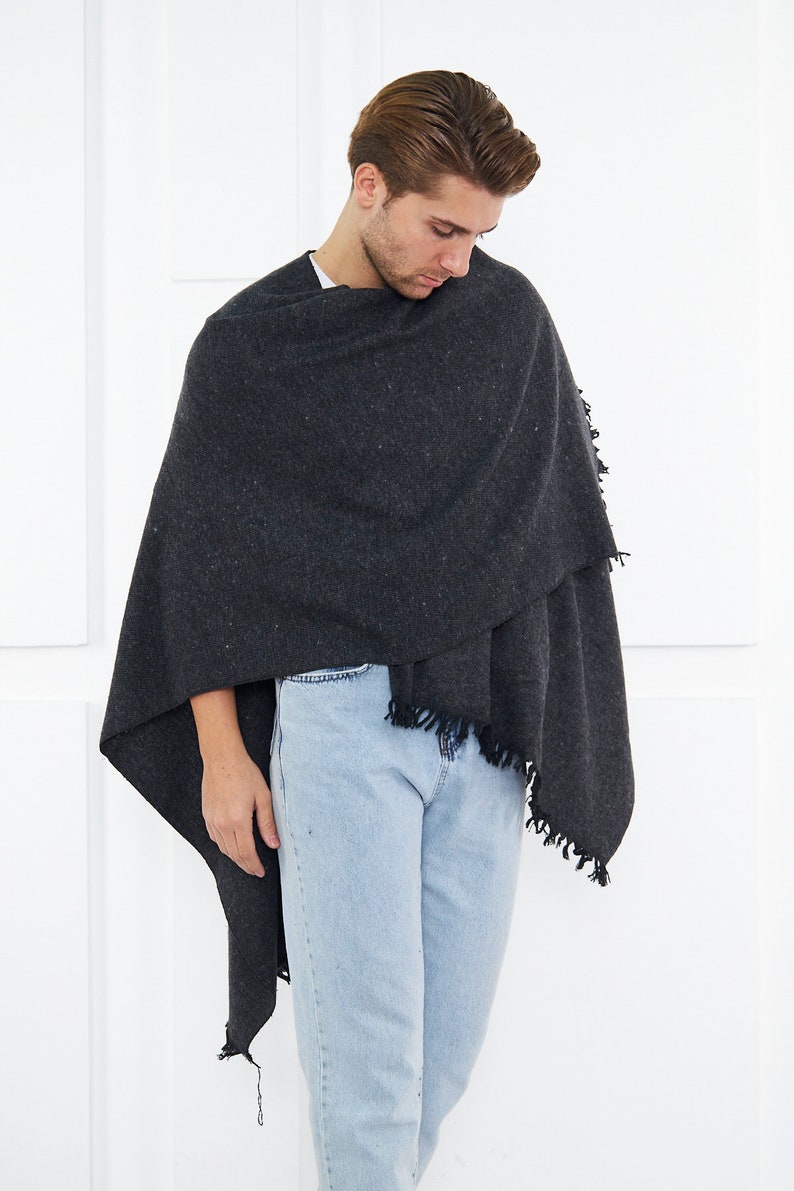Men's festival clothing Men's Wool ponch