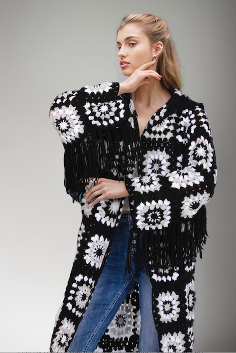 Handmade Granny Square Coat