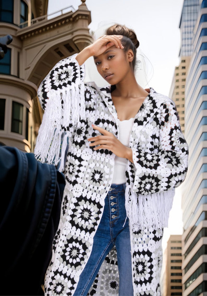 Handmade Granny Square Coat