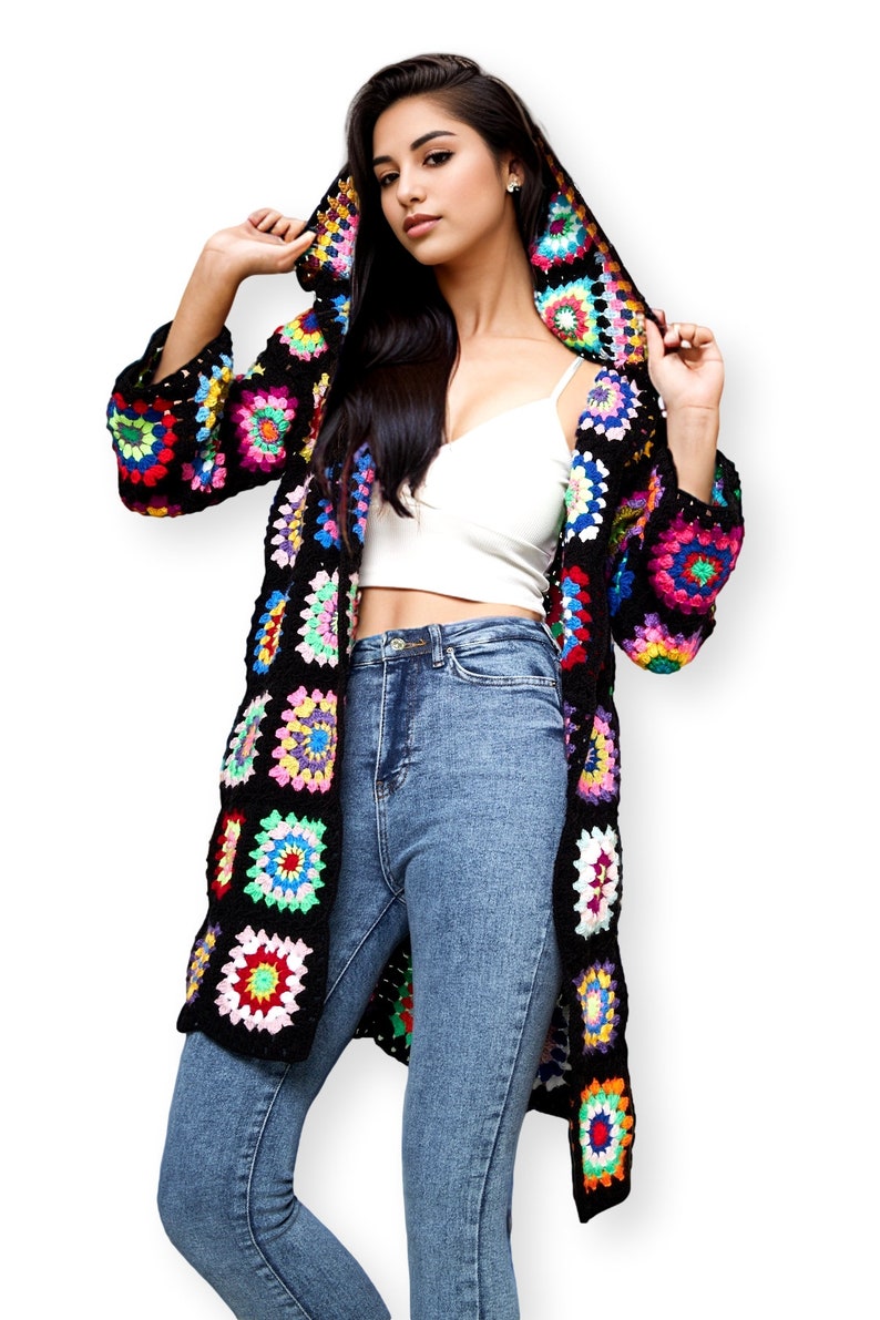 Granny Square Jacket Cardigan Women