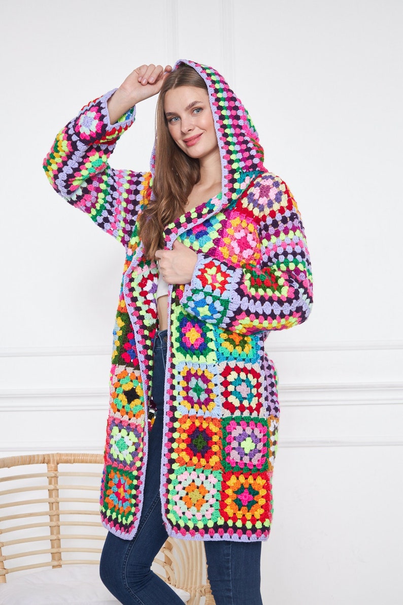 Lilac Granny Square Jacket